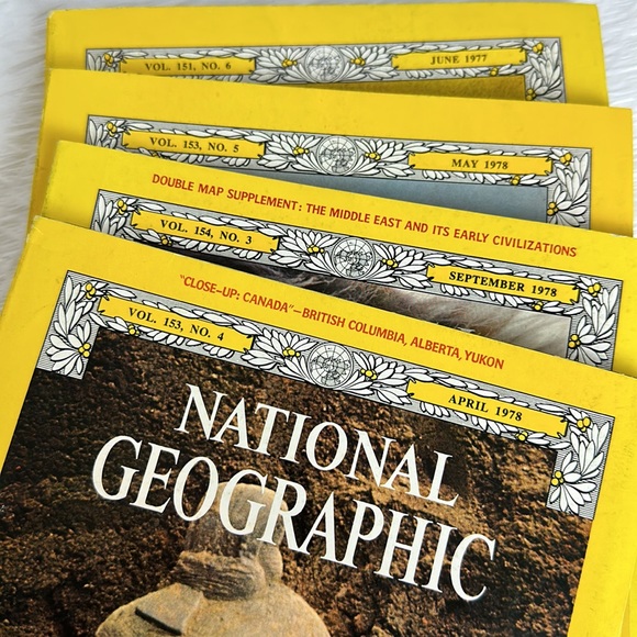 Vintage National Geographic Magazine 1977-1978 Lot of 4 - Picture 2 of 12